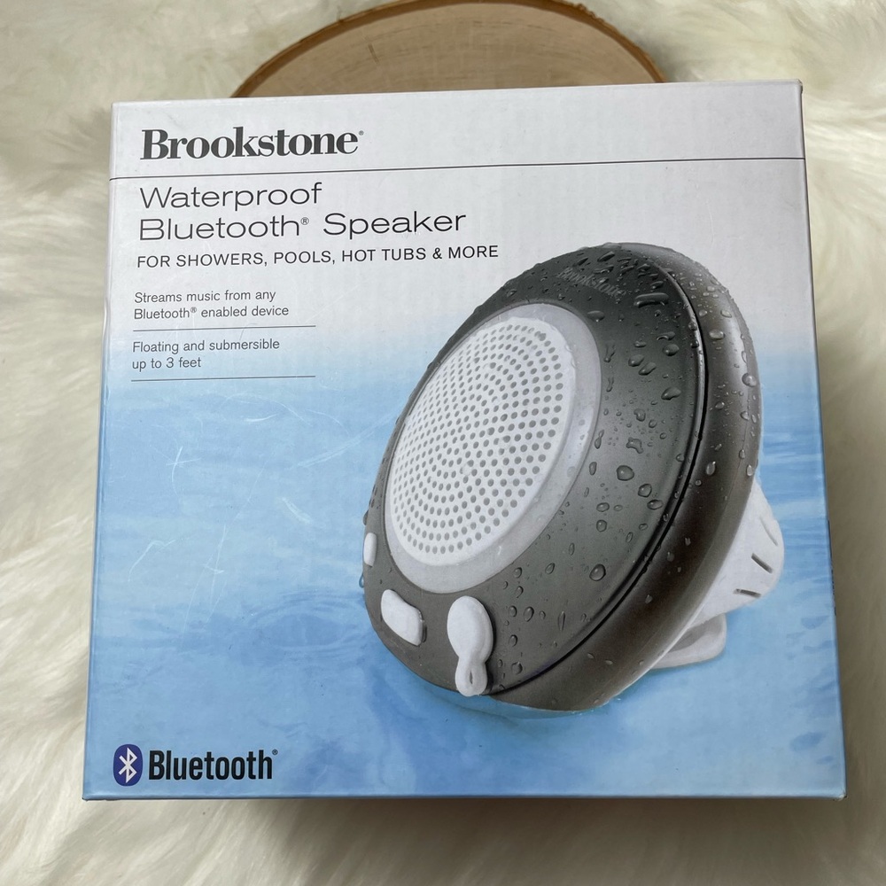 Brookstone Waterproof Bluetooth Speaker